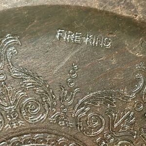 Vintage Fire King Clear Ornate Pie Plate